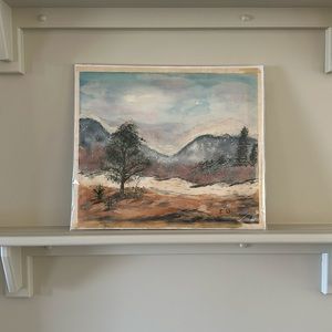 Mid 20th Century Modernist Winter Landscape Painting